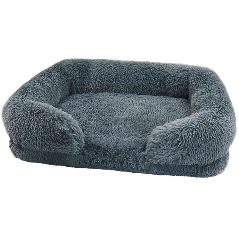 Orthopedic Support Fluffy Plush Dog Bed