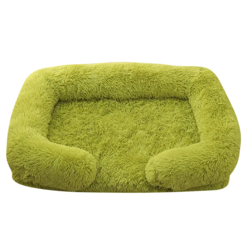 Orthopedic Support Fluffy Plush Dog Bed