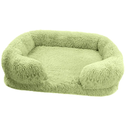 Orthopedic Support Fluffy Plush Dog Bed