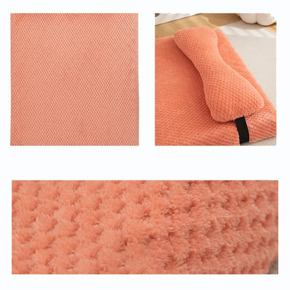 Multi-Density Orthopedic Foam Base Luxury Calming Dog Bed with Plush Pillow