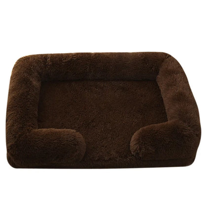 Orthopedic Support Fluffy Plush Dog Bed