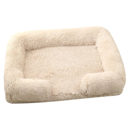 Orthopedic Support Fluffy Plush Dog Bed
