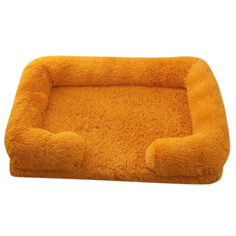 Orthopedic Support Fluffy Plush Dog Bed
