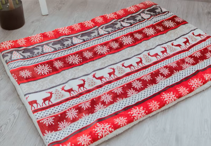 Christmas Double Sided Thick Warm Pet Blanket