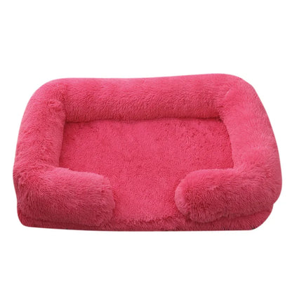 Orthopedic Support Fluffy Plush Dog Bed