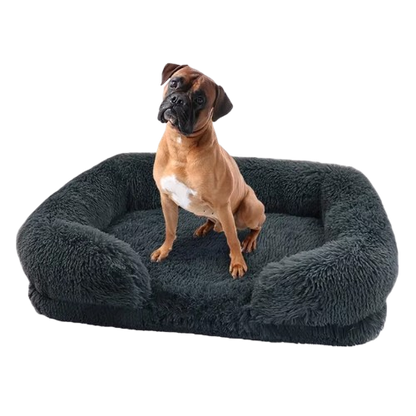 Orthopedic Support Fluffy Plush Dog Bed